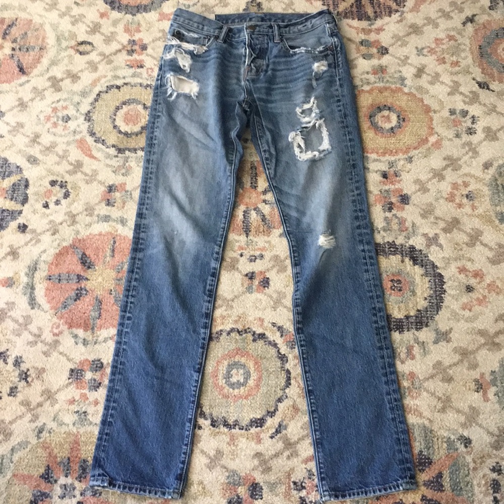 Distressed Abercrombie and Fitch Jeans